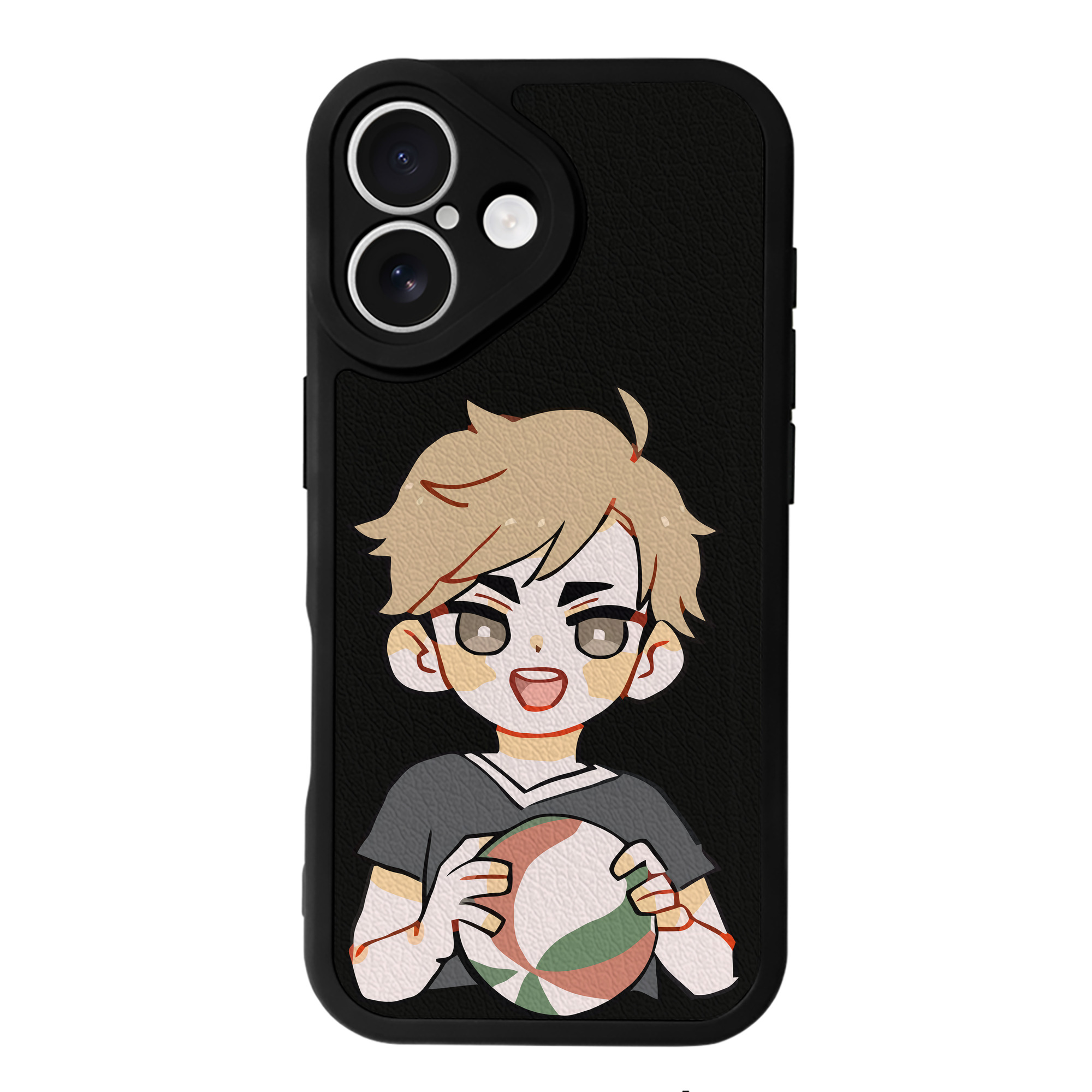 （画像用） ハイキュー!! Haikyu!! 【iPhone 16シリーズ対応】シリコンスマホケース（レザー調） 材質：シリコン